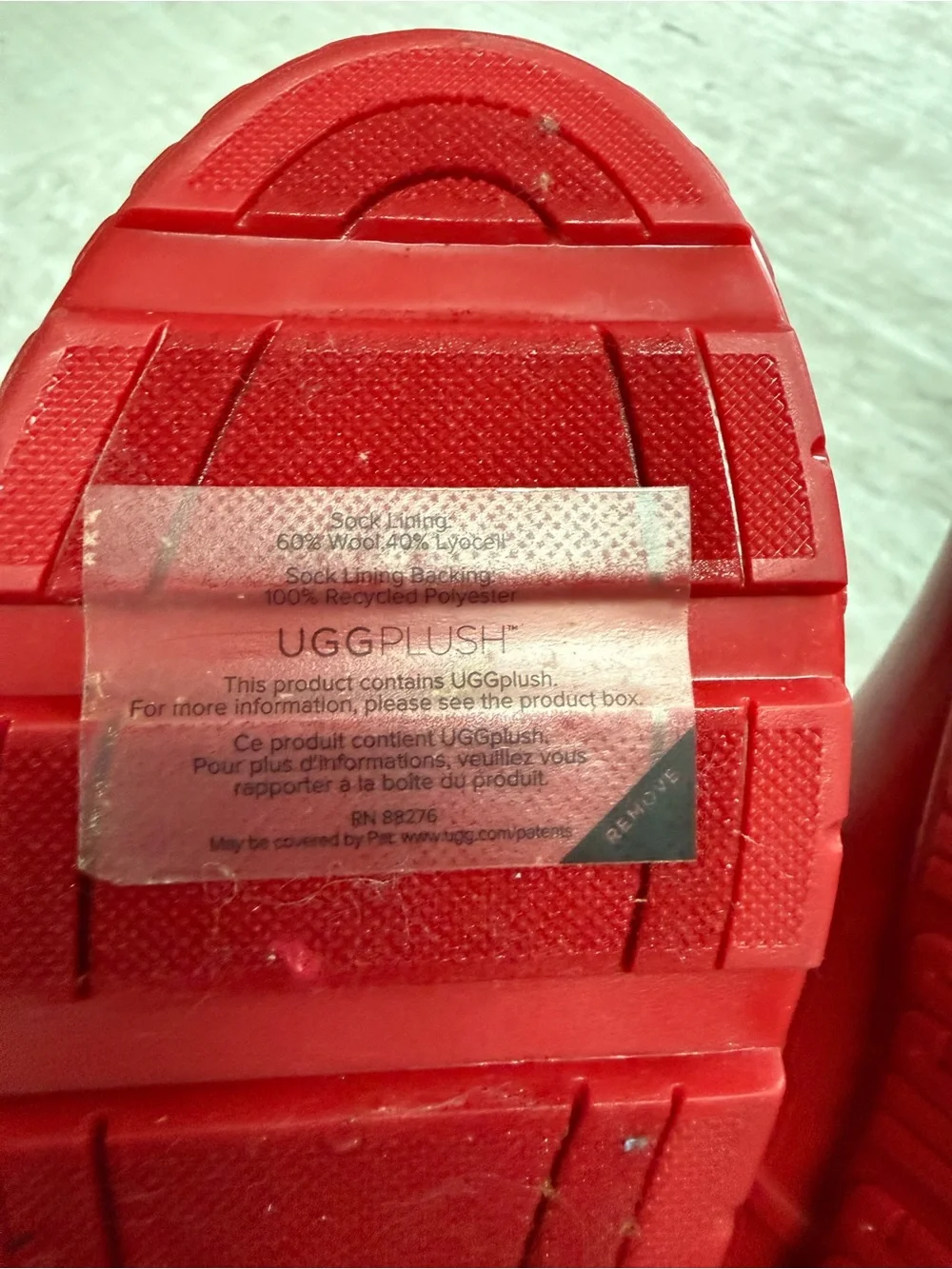 NWOT UGG Kids Red Slip-On Rain Boots
